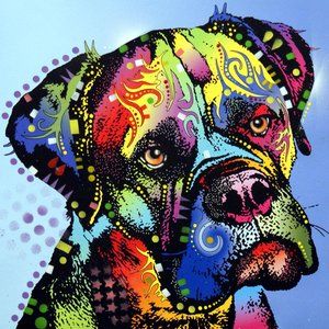 NEW Dean Russo Pop Art Boxer Dog Magnet